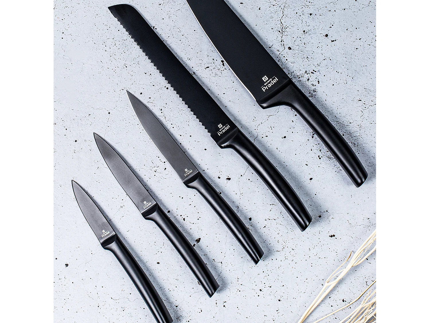 Couteau - COOK CONCEPT - Acier Inoxydable - Noir - Lame 7.5 cm