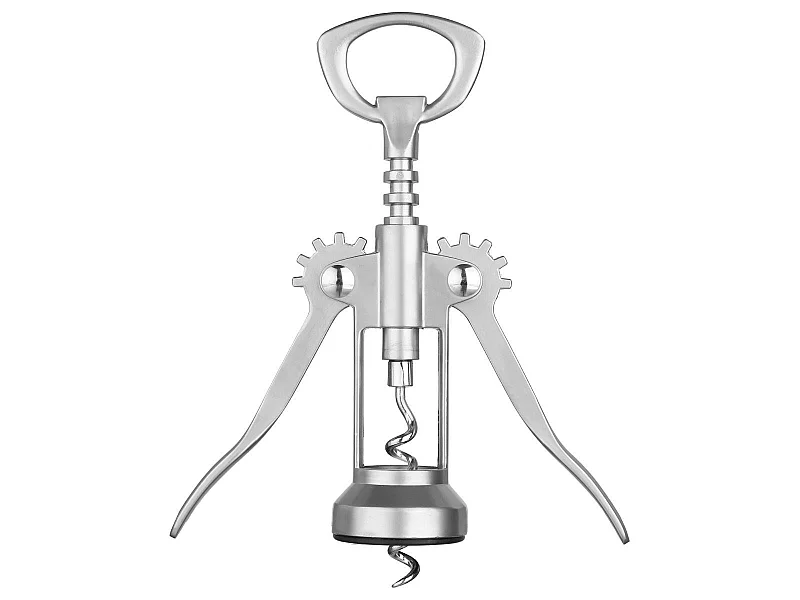 Luxuriöser "Charles de Gaulle" Korkenzieher aus Silber mit Flaschenöffner