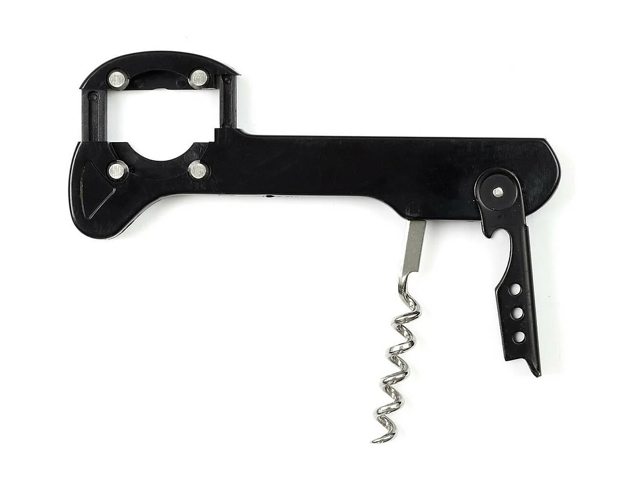 Tire-Bouchon 3 en 1 "Décapsuleur" 14cm Noir