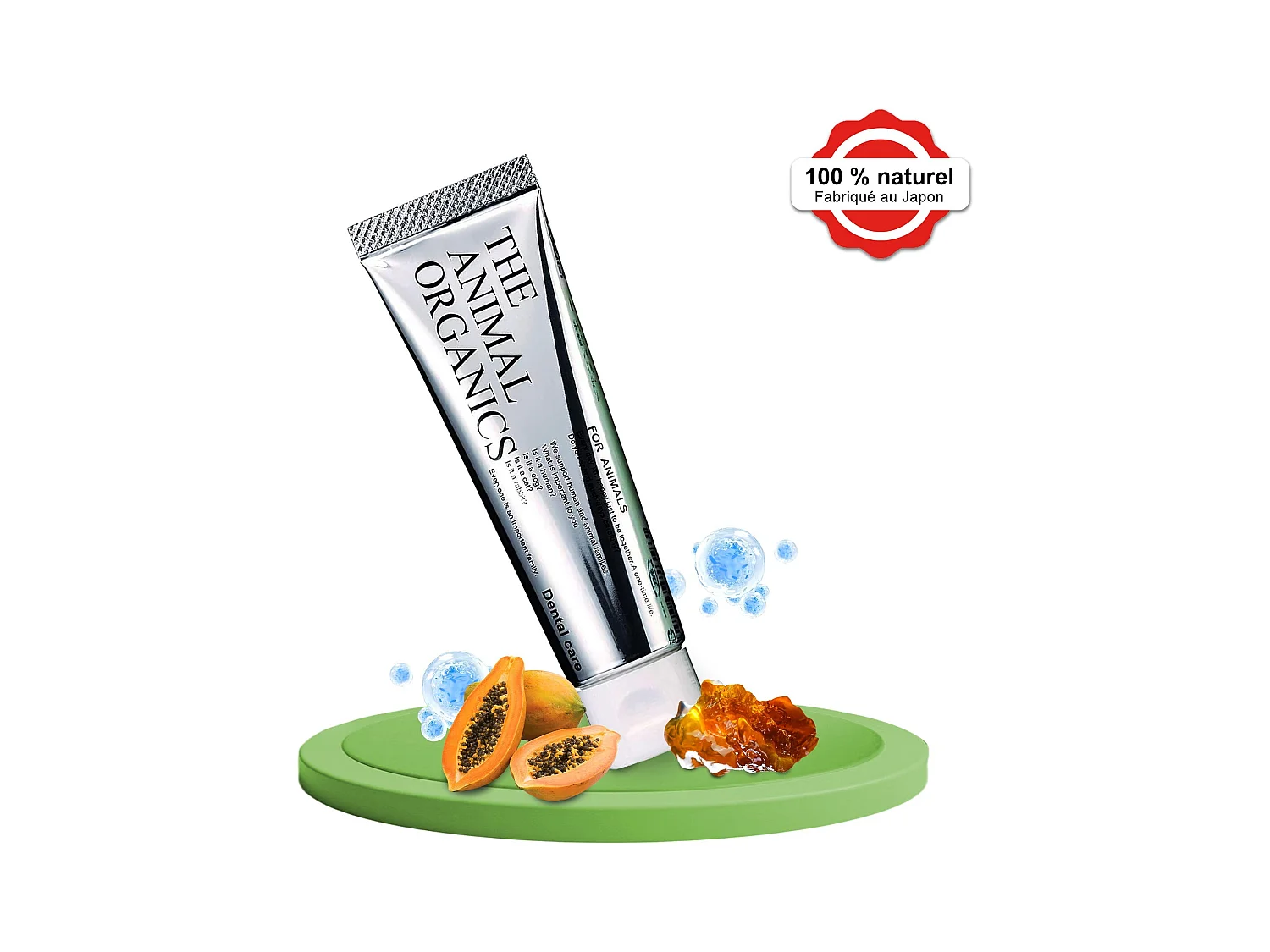 Pasta de dientes orgánica para perros THE ANIMAL ORGANICS 30 g - Higiene bucal natural, fabricada en Japón