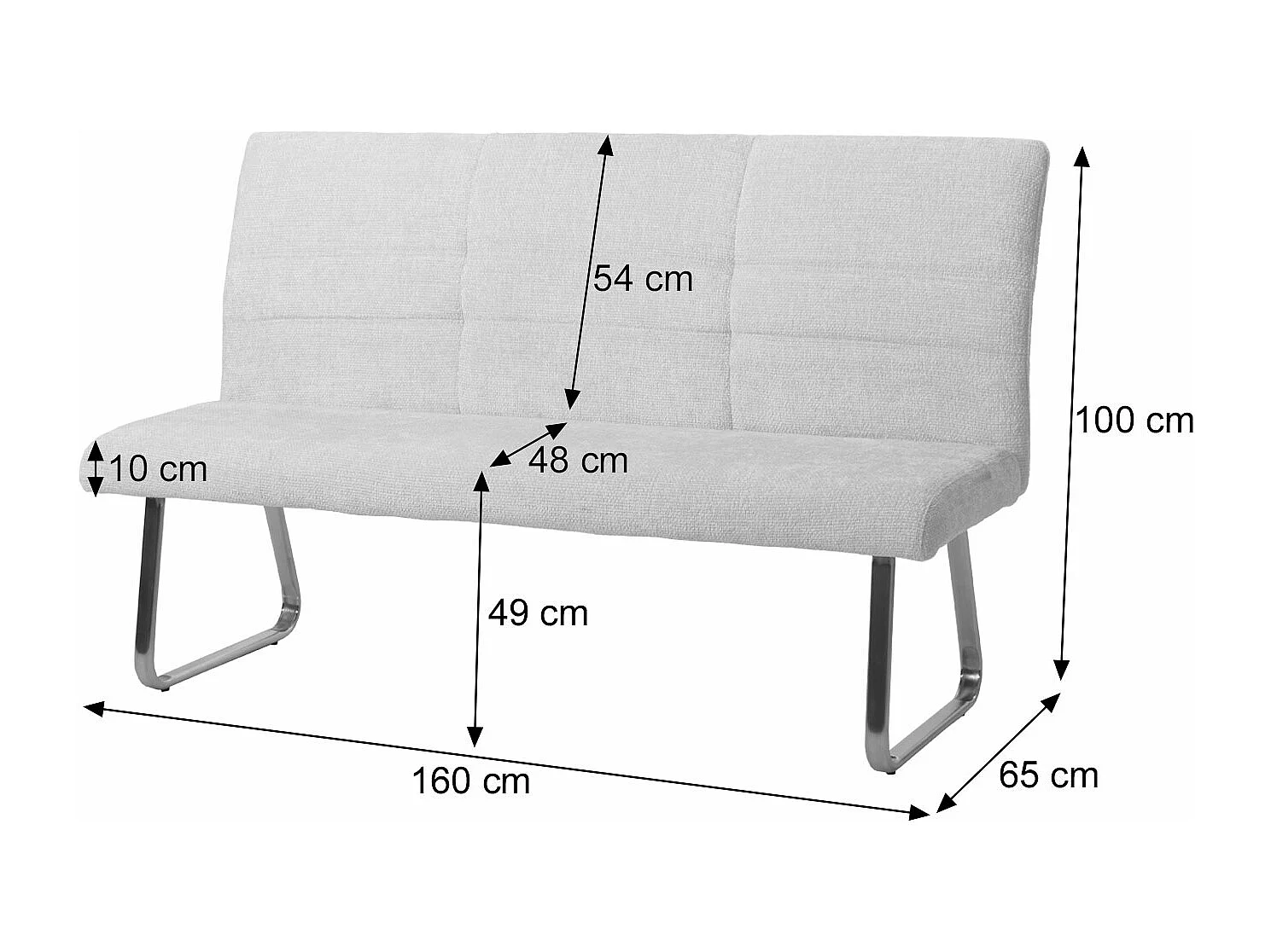 Banc MCW-G55,  crème