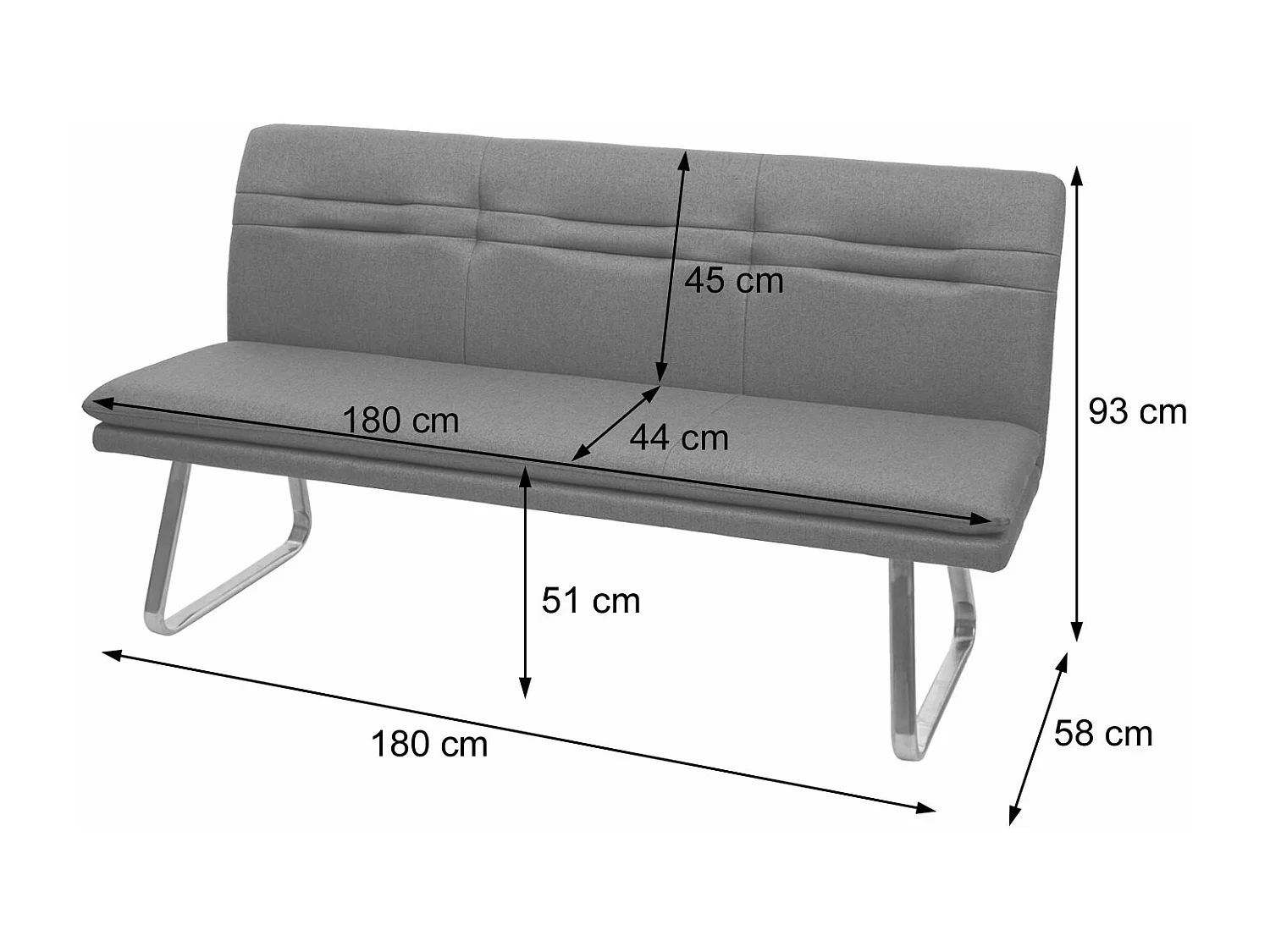 Banc MCW-H70,  crème