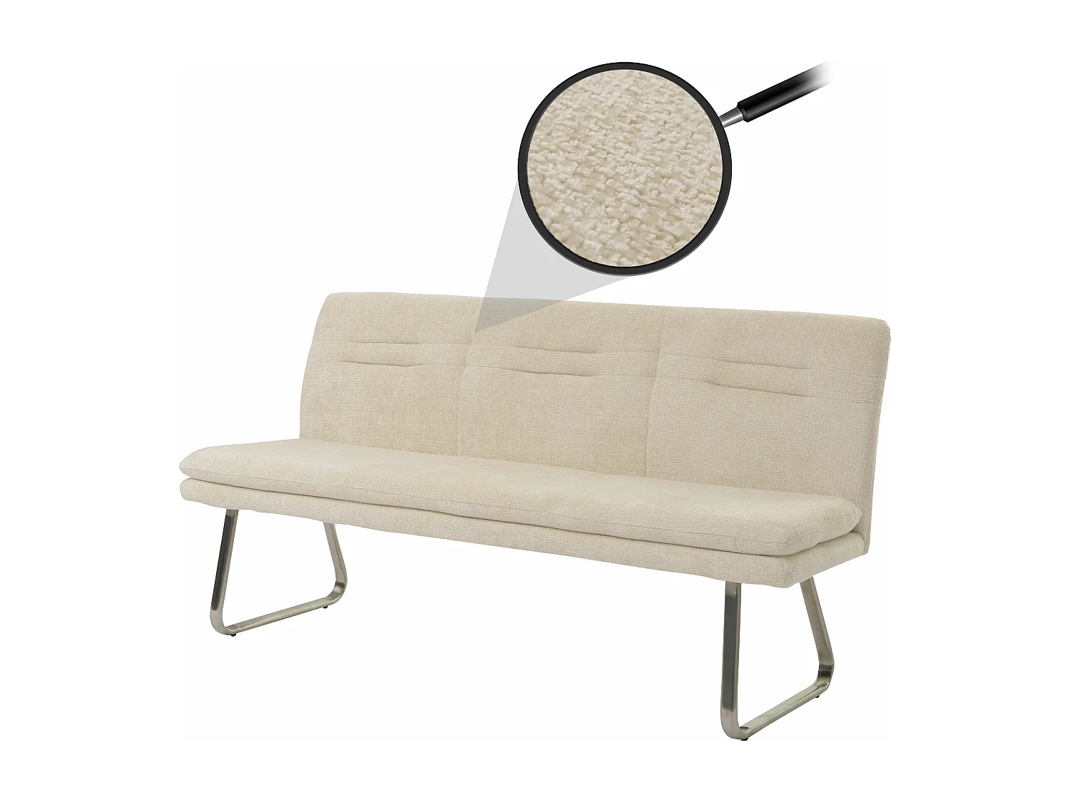 Banco corrido MCW-H70,  creme