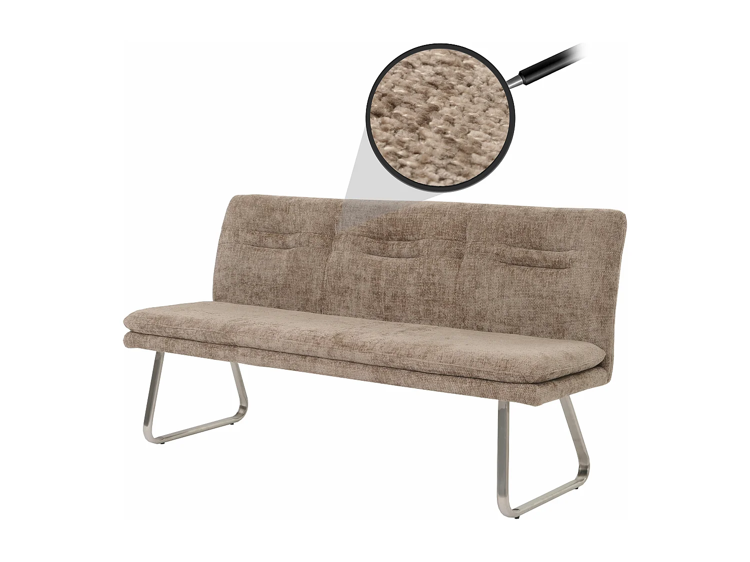 Banco corrido MCW-H70,  castanho