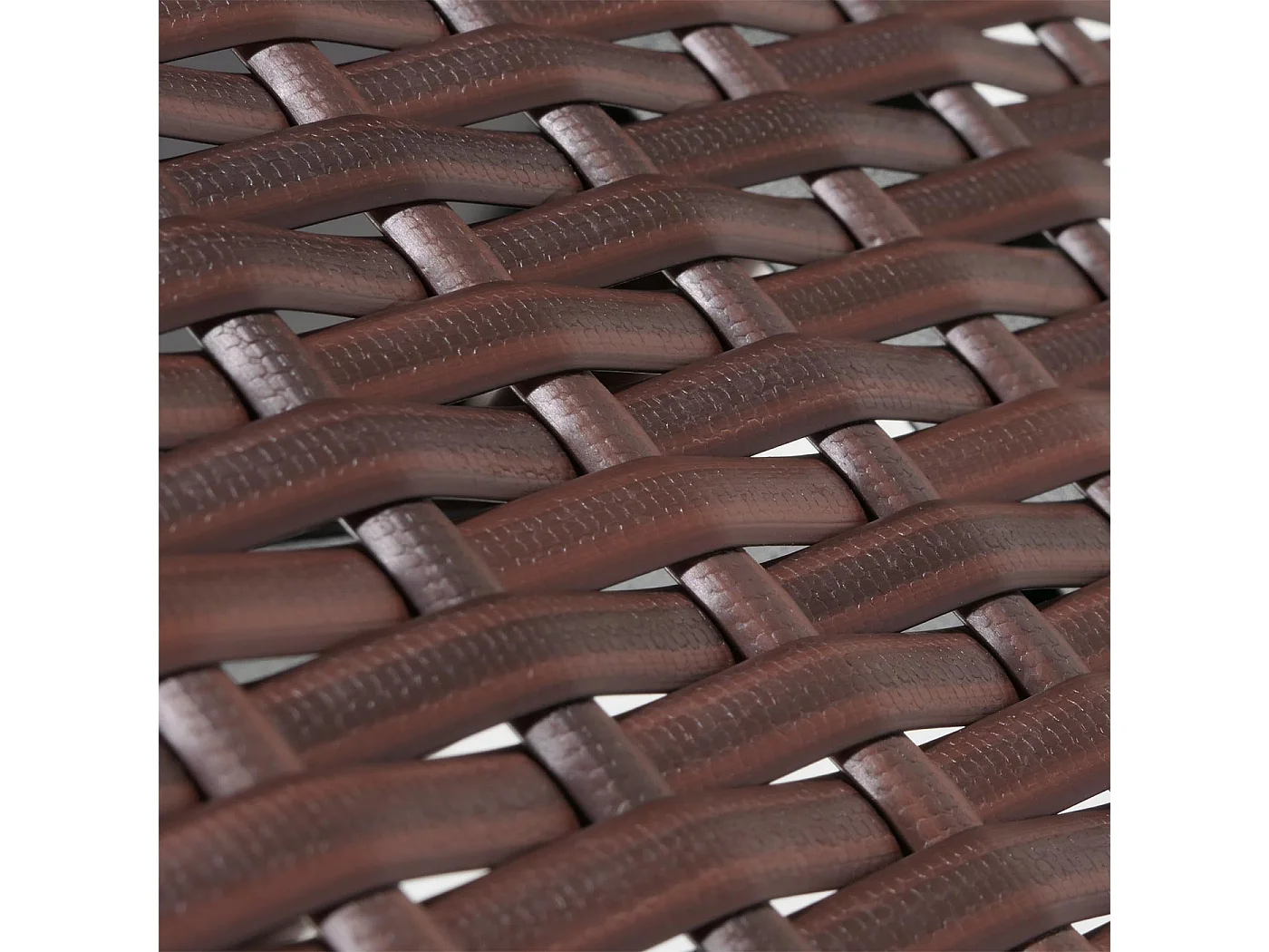 Mesa de jantar em poli-rattan MCW-G16,  castanho