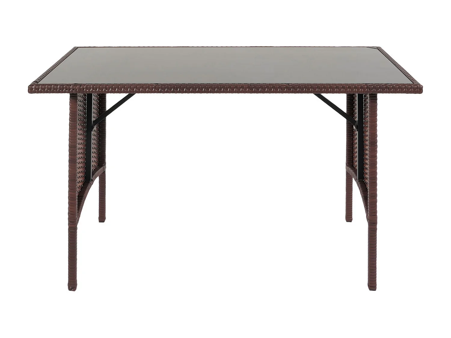 Poly-Rattan Table à manger MCW-G16,  brun