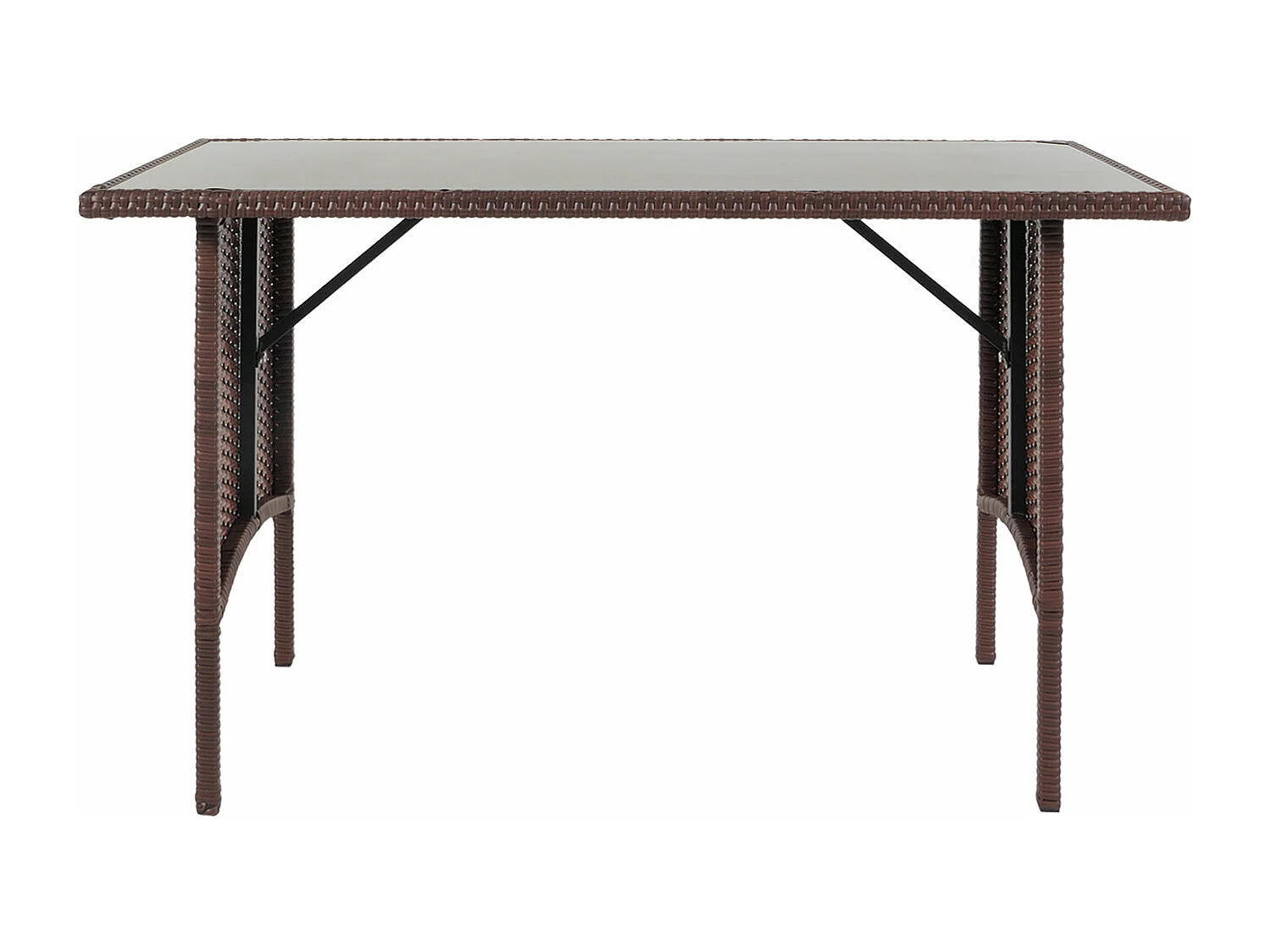 Poly-Rattan Table à manger MCW-G16,  brun