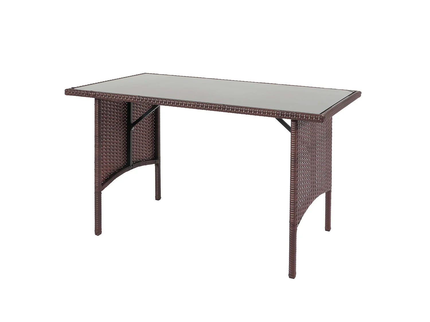 Table à manger en polyrotin MCW-G16,  marron