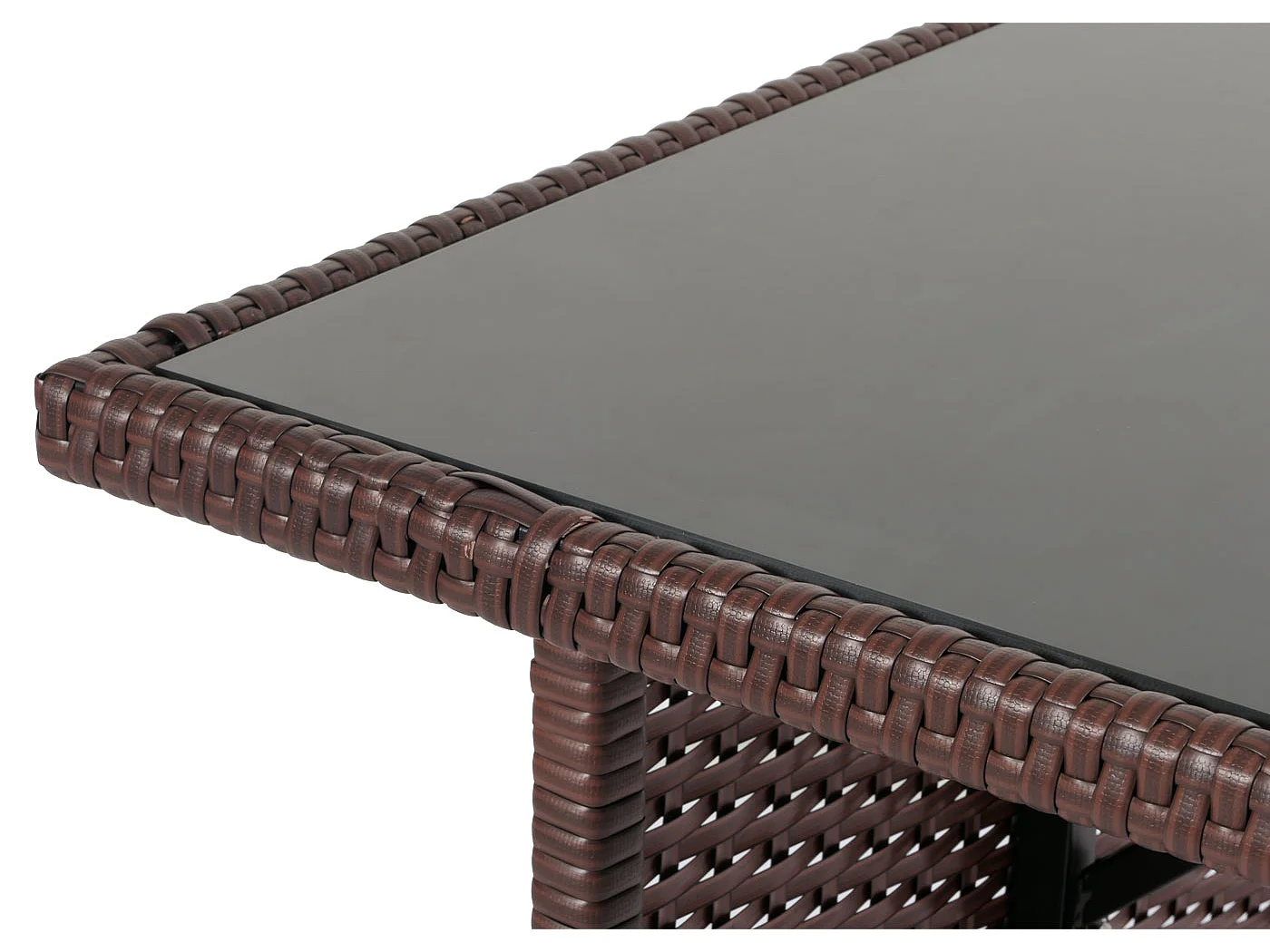 Table à manger en polyrotin MCW-G16,  marron