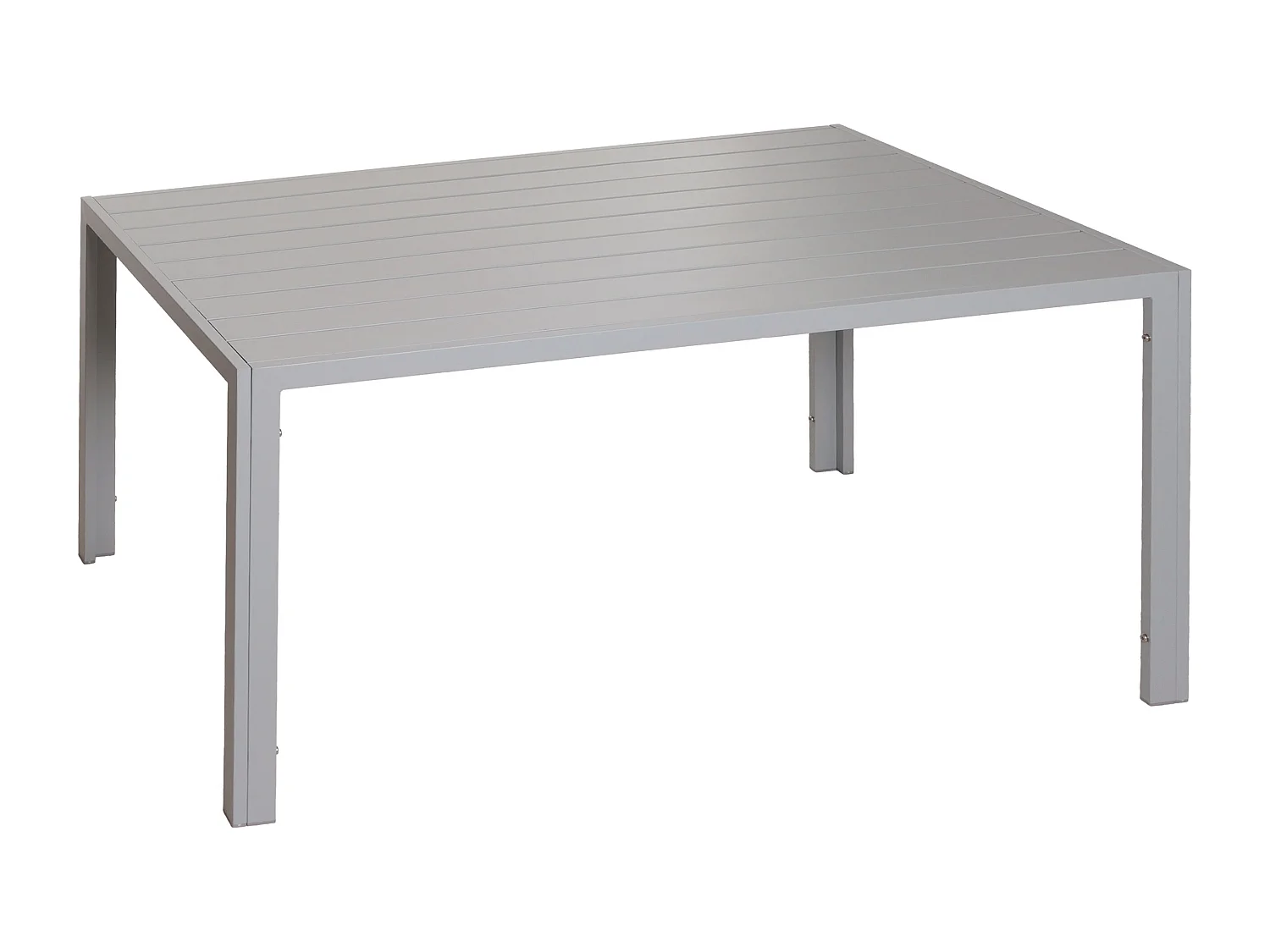 Tavolo da pranzo in alluminio MCW-N40, giardino bistrot terrazza, resistente alle intemperie 140x80cm ~ grigio chiaro