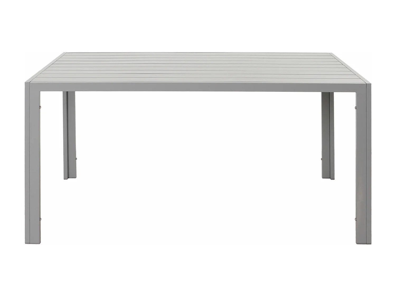Tavolo da pranzo in alluminio MCW-N40, giardino bistrot terrazza, resistente alle intemperie 140x80cm ~ grigio chiaro