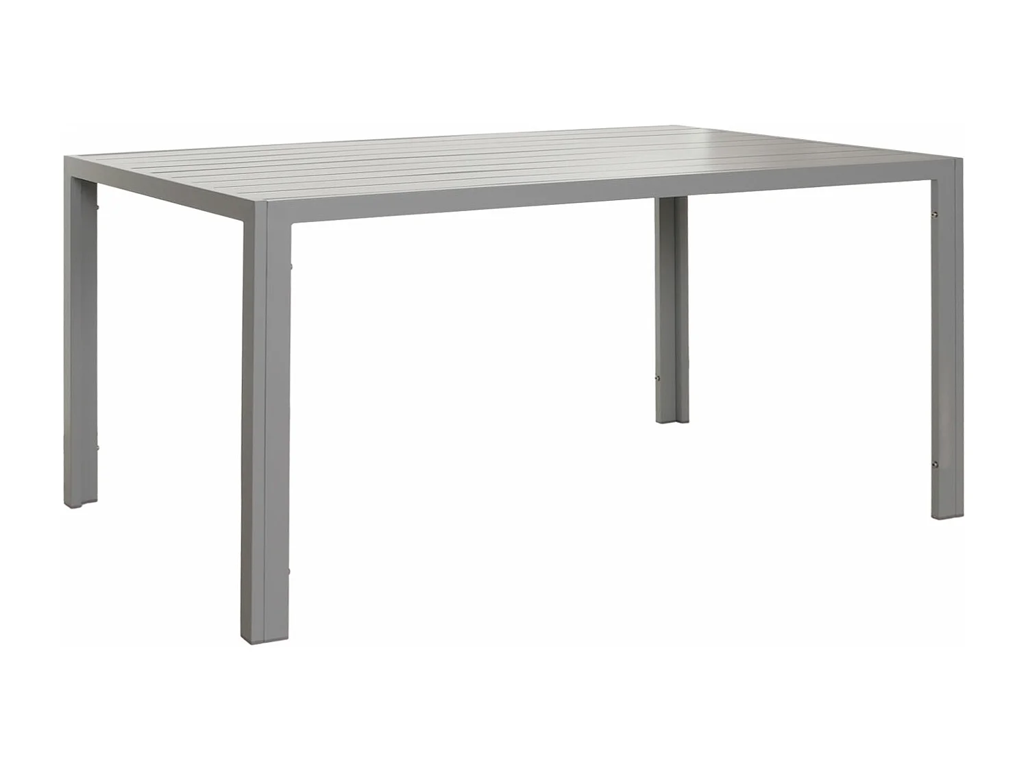 Tavolo da pranzo in alluminio MCW-N40, giardino bistrot terrazza, resistente alle intemperie 140x80cm ~ grigio chiaro