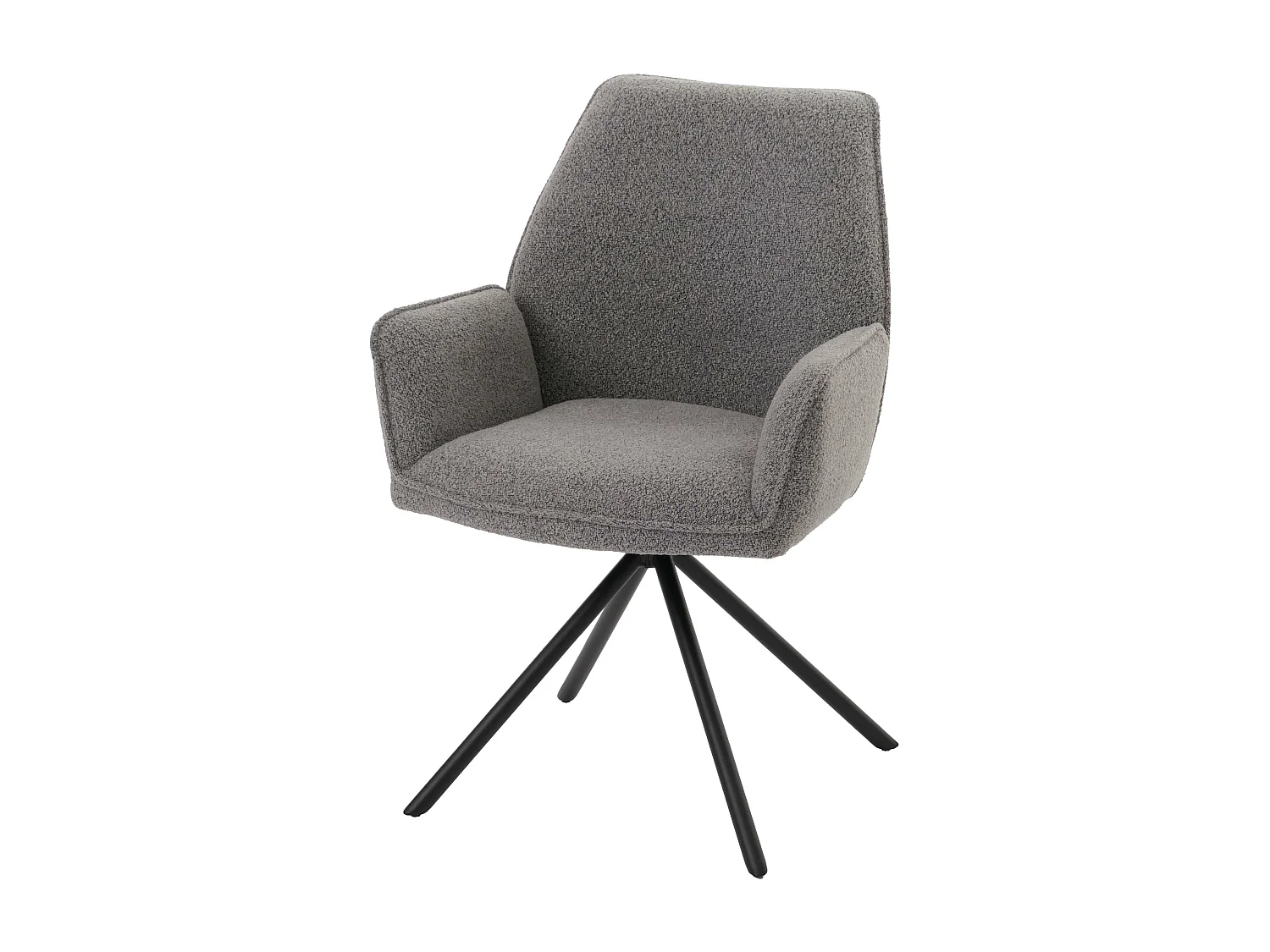 Chaise de salle à manger MCW-G67 Bouclé,  gris clair