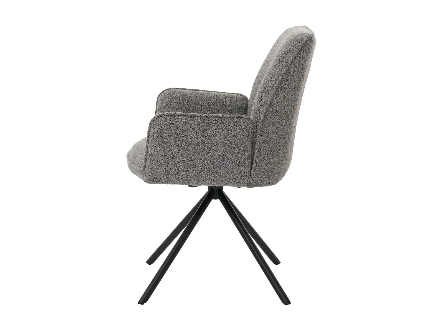 Chaise de salle à manger MCW-G67 Bouclé,  gris clair