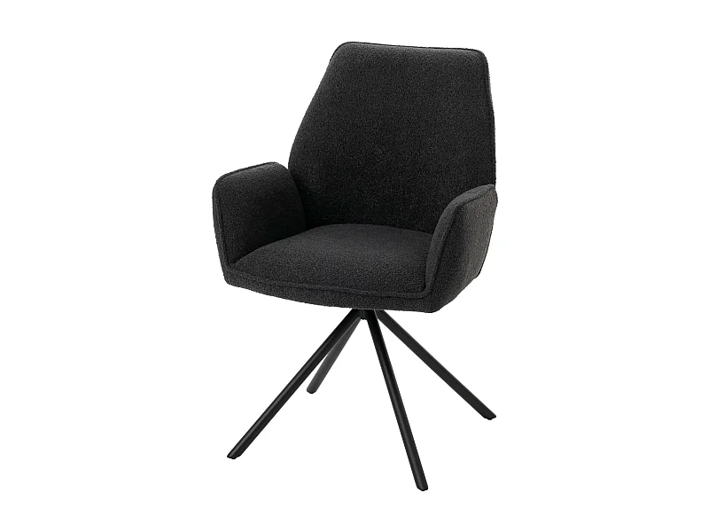 Cadeira de jantar MCW-G67 Bouclé,  cinzento escuro