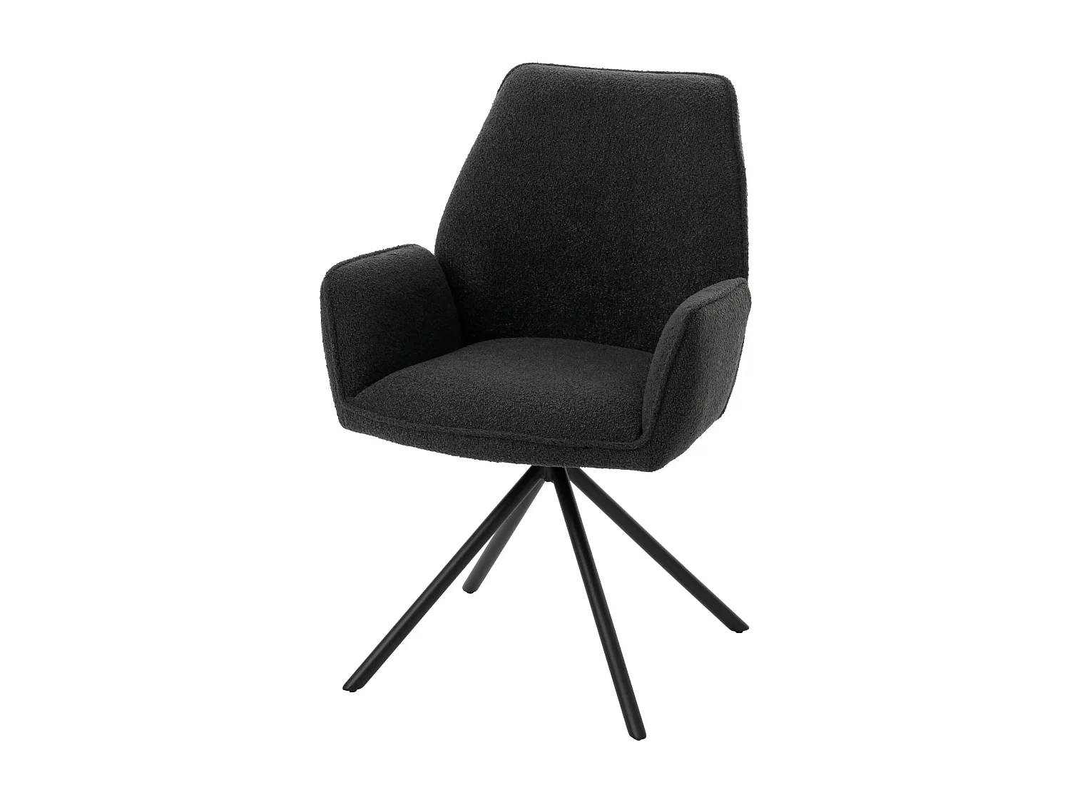 Chaise de salle à manger MCW-G67 Bouclé,  gris foncé