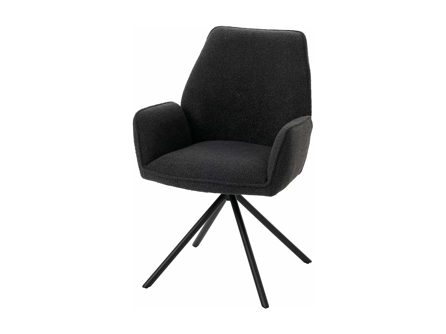 Chaise de salle à manger MCW-G67 Bouclé,  gris foncé