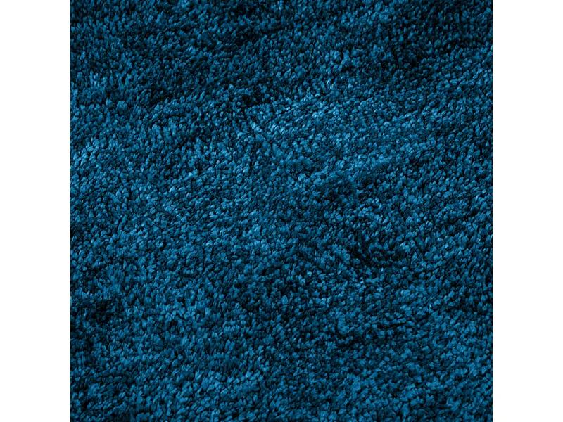 Tapis 140 x 200 cm shaggy à poils courts doux bleu canard – COSMOS