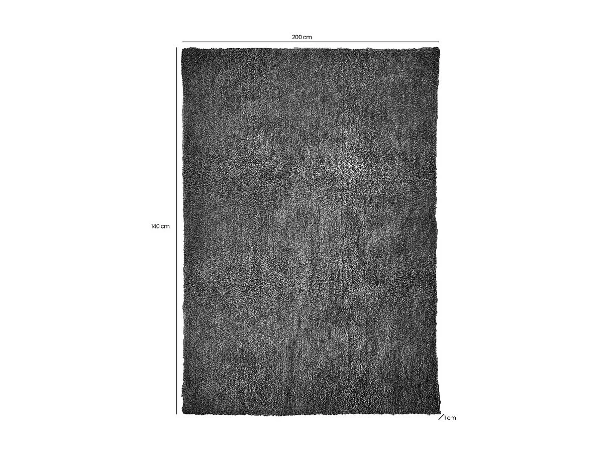 Tapis 140 x 200 cm shaggy à poils courts gris anthracite – COSMOS
