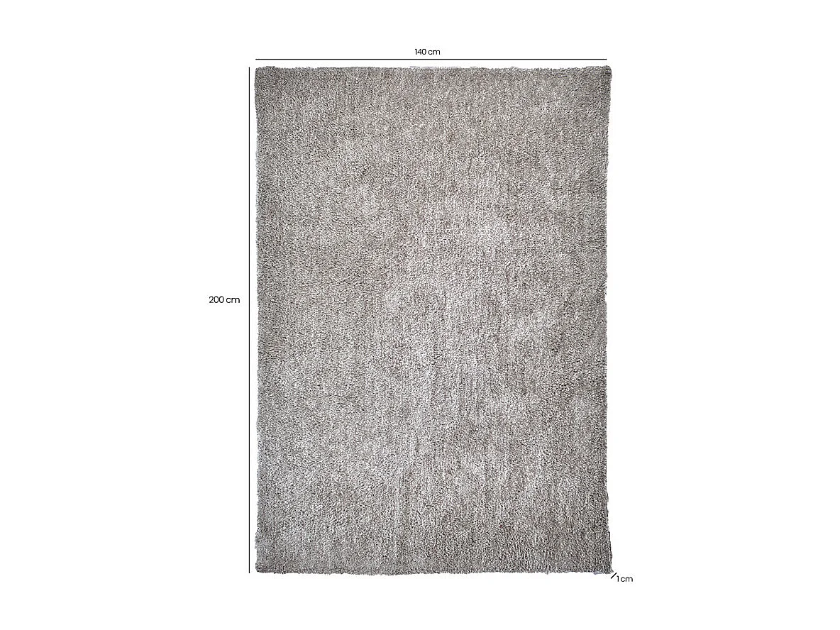 Tapis 140 x 200 cm shaggy à poils courts doux gris clair – COSMOS
