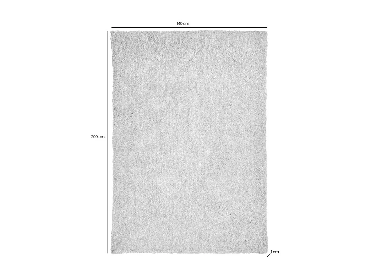Tapis 140 x 200 cm shaggy à poils courts doux blanc – COSMOS