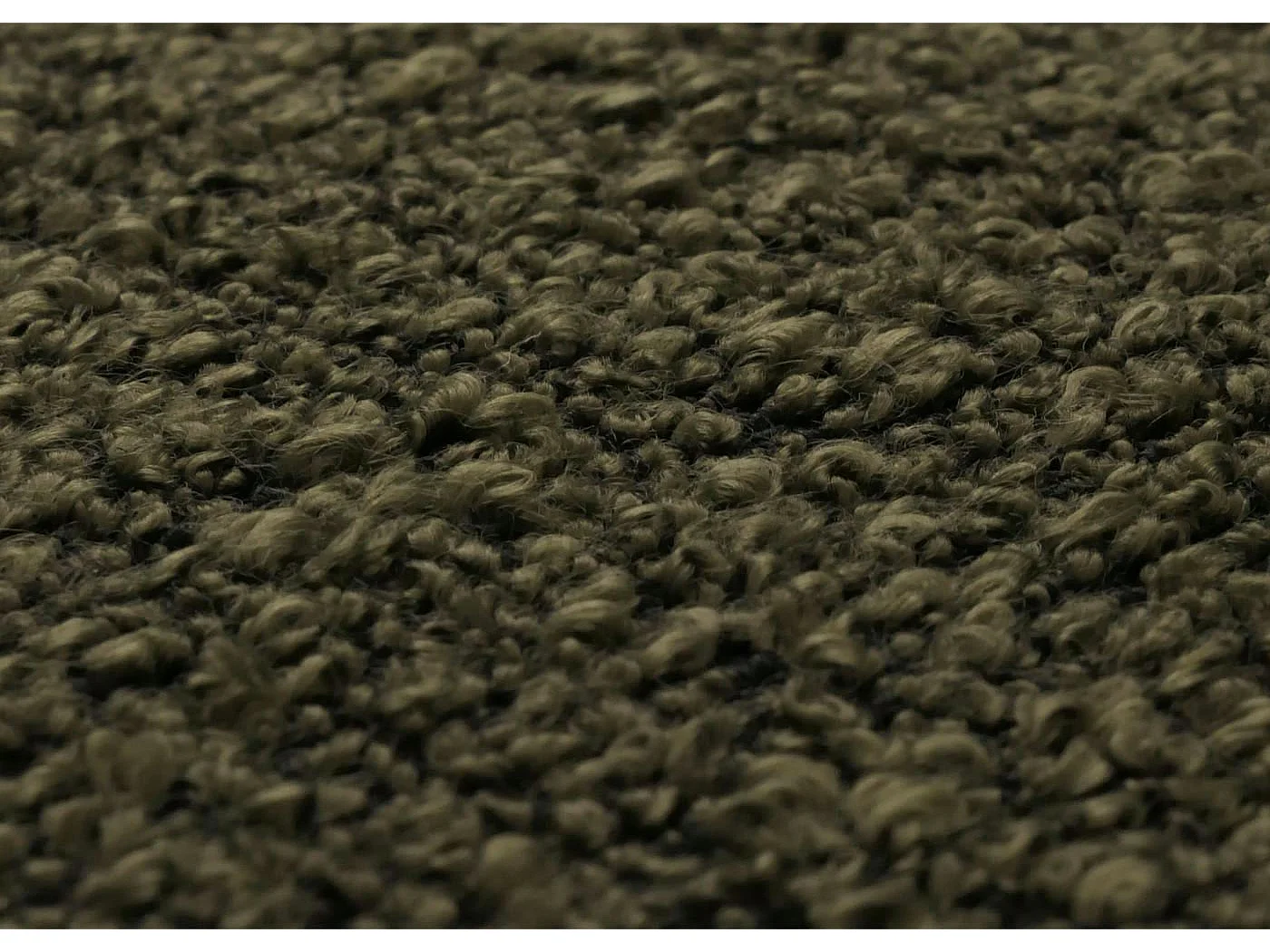 Chaise de salle à manger MCW-G67 Bouclé,  vert olive