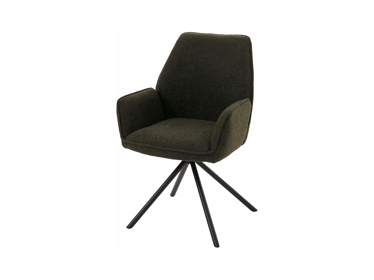 Eetkamerstoel MCW-G67 Bouclé,  olijfgroen