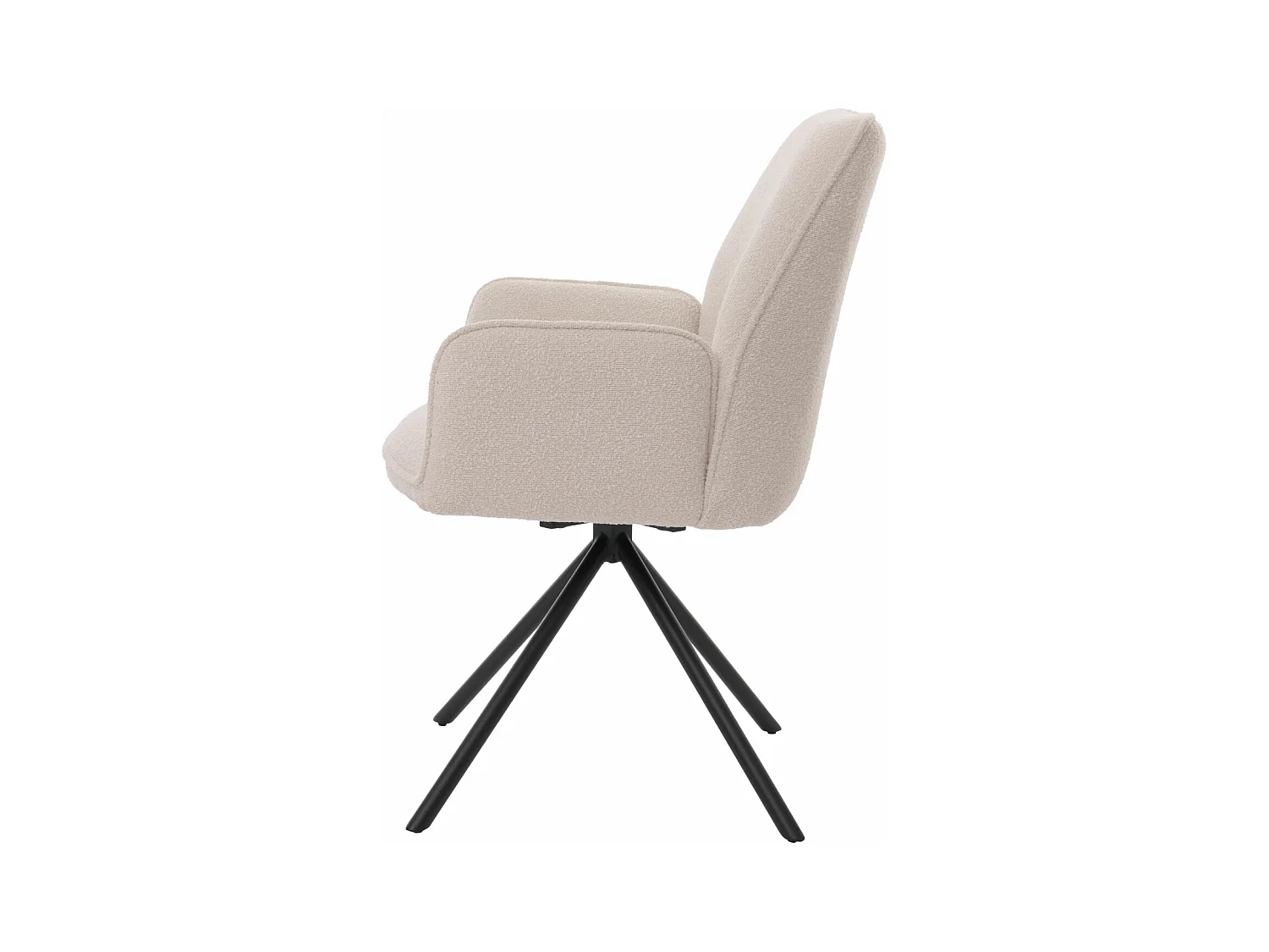 Eetkamerstoel MCW-G67 Bouclé,  crème
