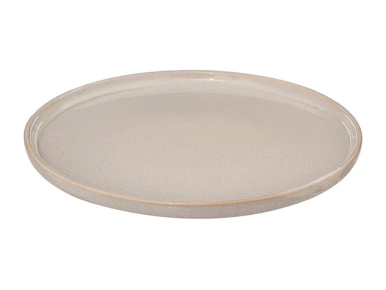 Lot de 6 Assiettes Plates "Terre Inconnue" 27cm Beige