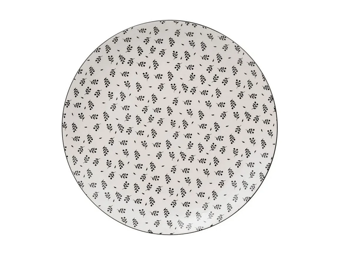 Lot de 6 Assiettes Plates "Iris" 26cm Beige