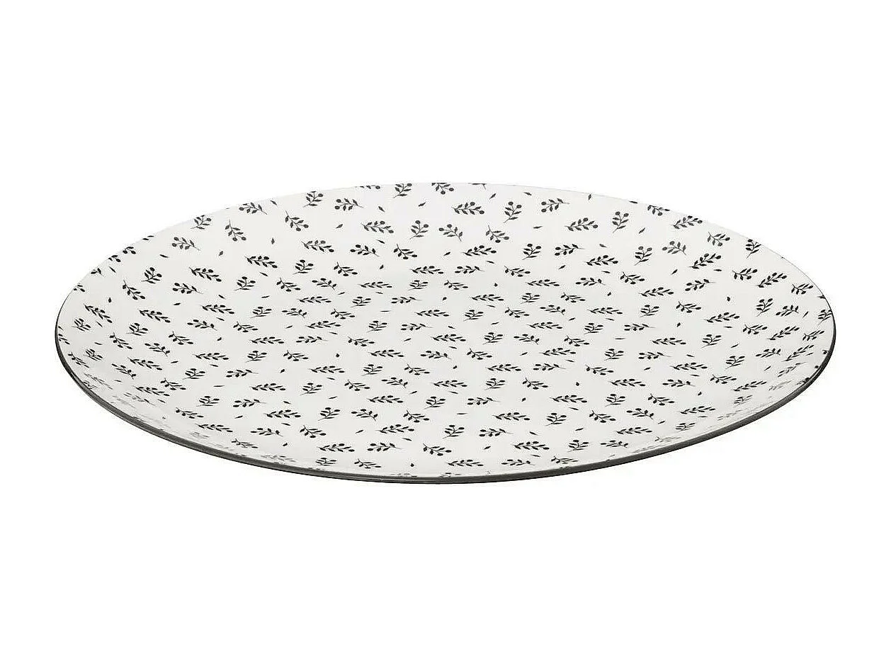 Lot de 6 Assiettes Plates "Iris" 26cm Beige