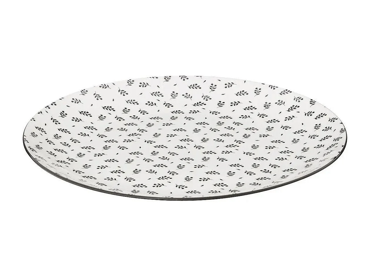 Lot de 6 Assiettes Plates "Iris" 26cm Beige