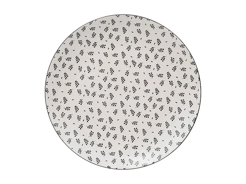 Lot de 6 Assiettes Plates "Iris" 26cm Beige