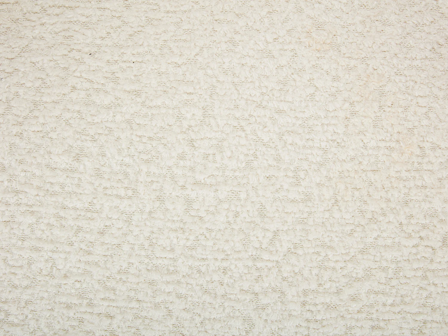 Lot de 2 chaises avec accoudoirs en tissu bouclette et bois d'hévéa naturel - Blanc - LIVELIA de Pascal MORABITO