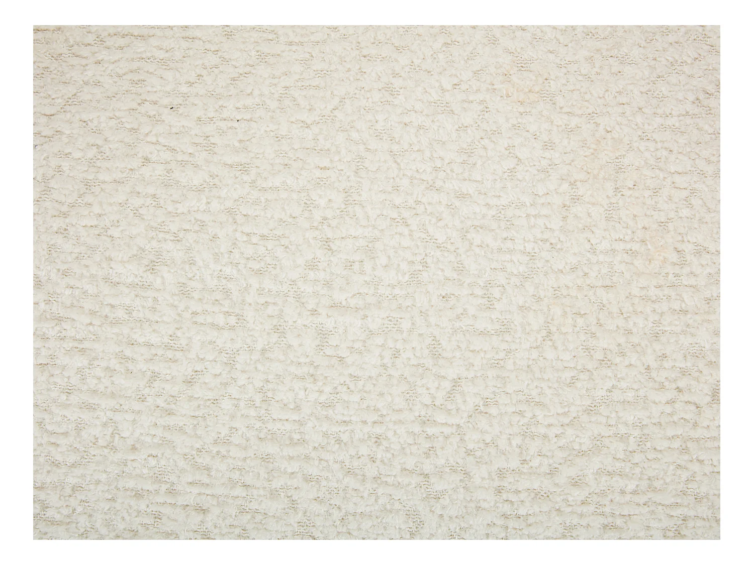 Lote de 6 sillas con reposabrazos en tejido bouclé y madera de hevea - Blanco y natural - LIVELIA de Pascal MORABITO