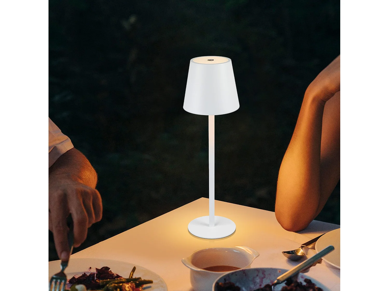 2er Set RGB LED Draht Tischleuchten Dimmbar IP54 USB