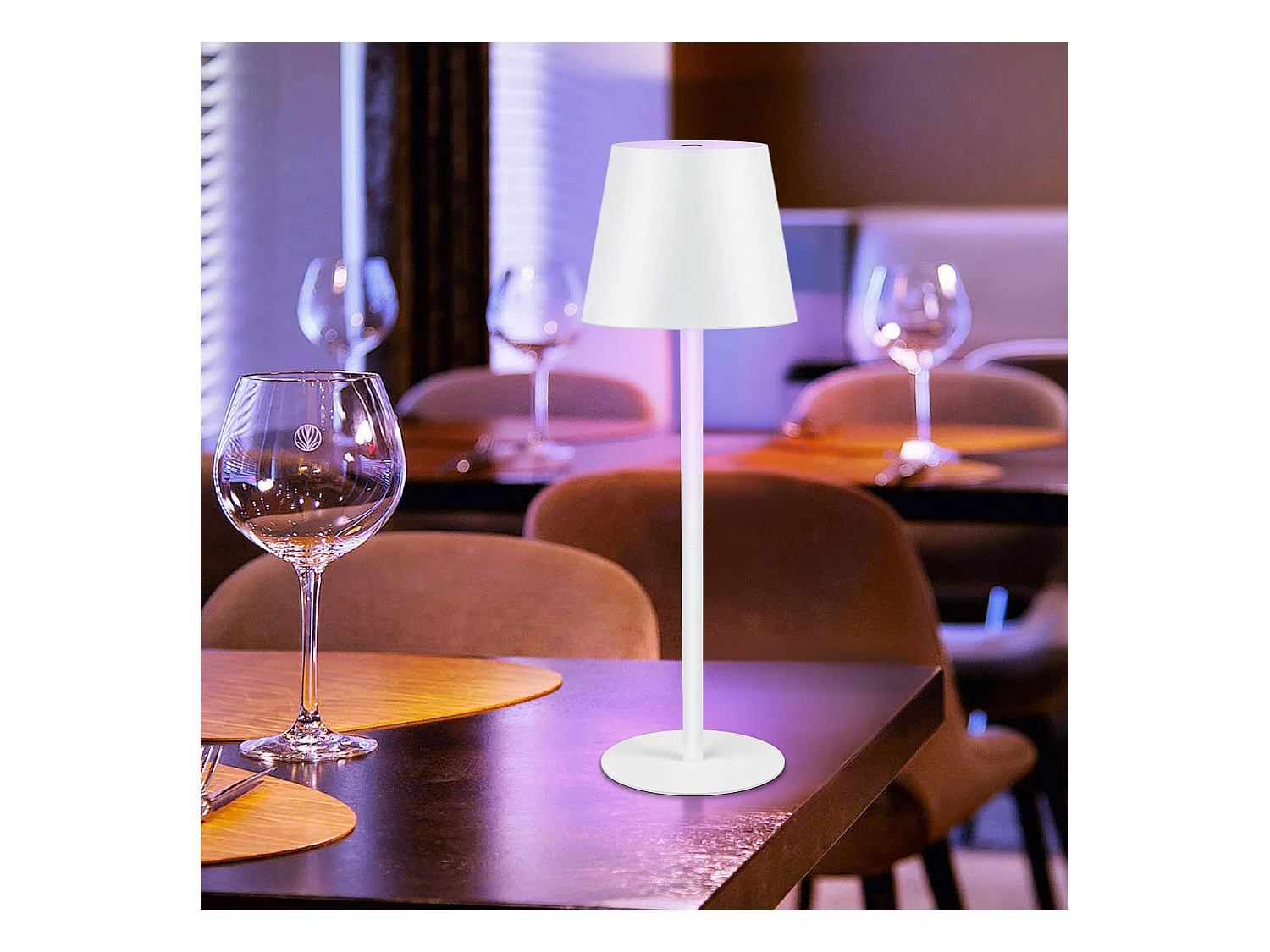 NETTLIFE Lampe de Chevet à Batterie sans Fil, Lot de 2- LED RGB 2600mhA  Lampe de Table d'extérieur Rechargeable Tactile Dimmable Blanc USB