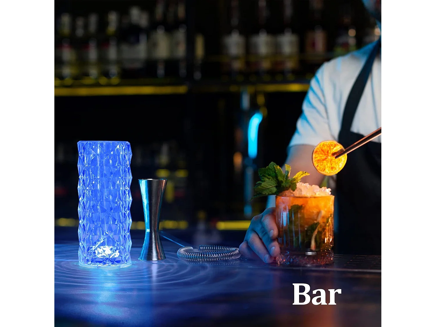 NETTLIFE Tafellamp LED - RGB - 16 kleuren - draadloos - Touch Dimbaar - Kristal oplaadbare USB - met afstandsbediening - modern - voor Slaapkamer | Café | Woonkamer