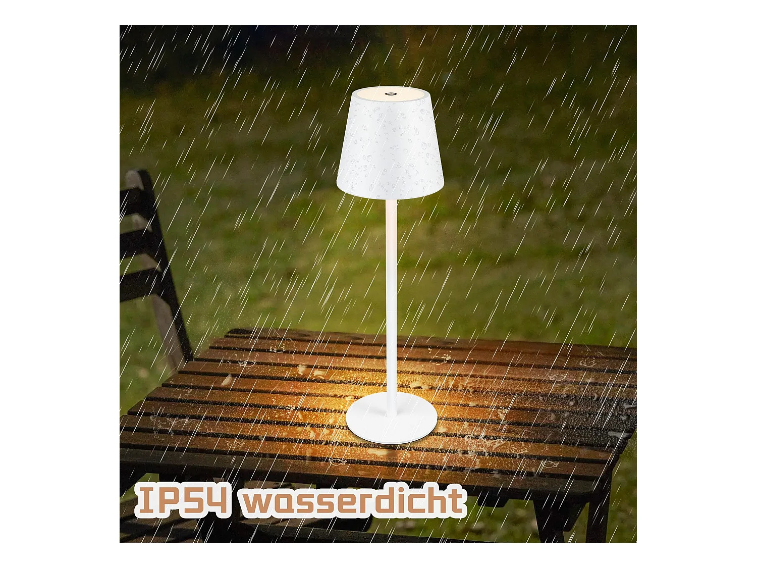 NETTLIFE Lampe de Chevet à Batterie sans Fil, Lot de 2 - LED 2600mhA Lampe de Table d'extérieur  Rechargeable Tactile Lampe à Batterie Blanc USB