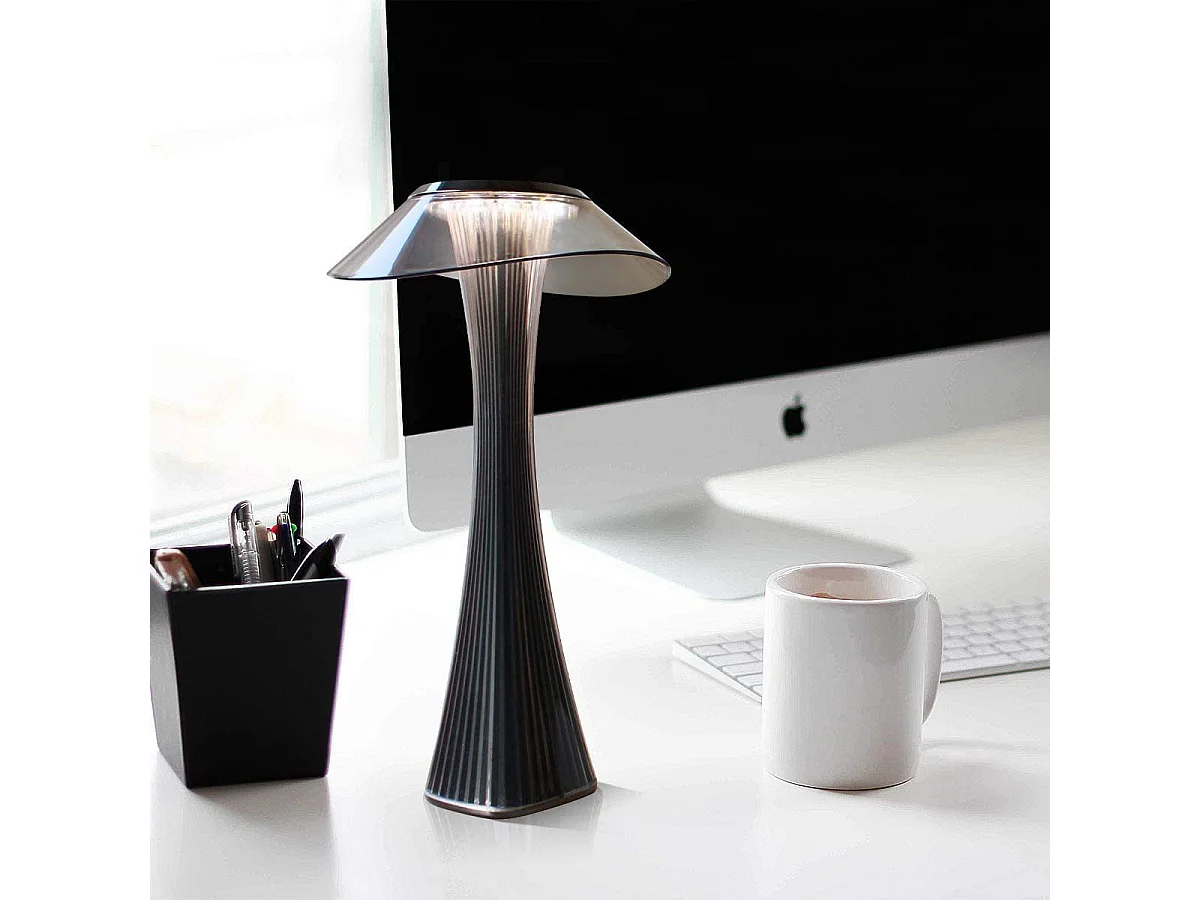 NETTLIFE Lámpara de mesa LED, lámpara de mesa de noche regulable al tacto, lámpara de noche diurna de atmósfera USB portátil recargable