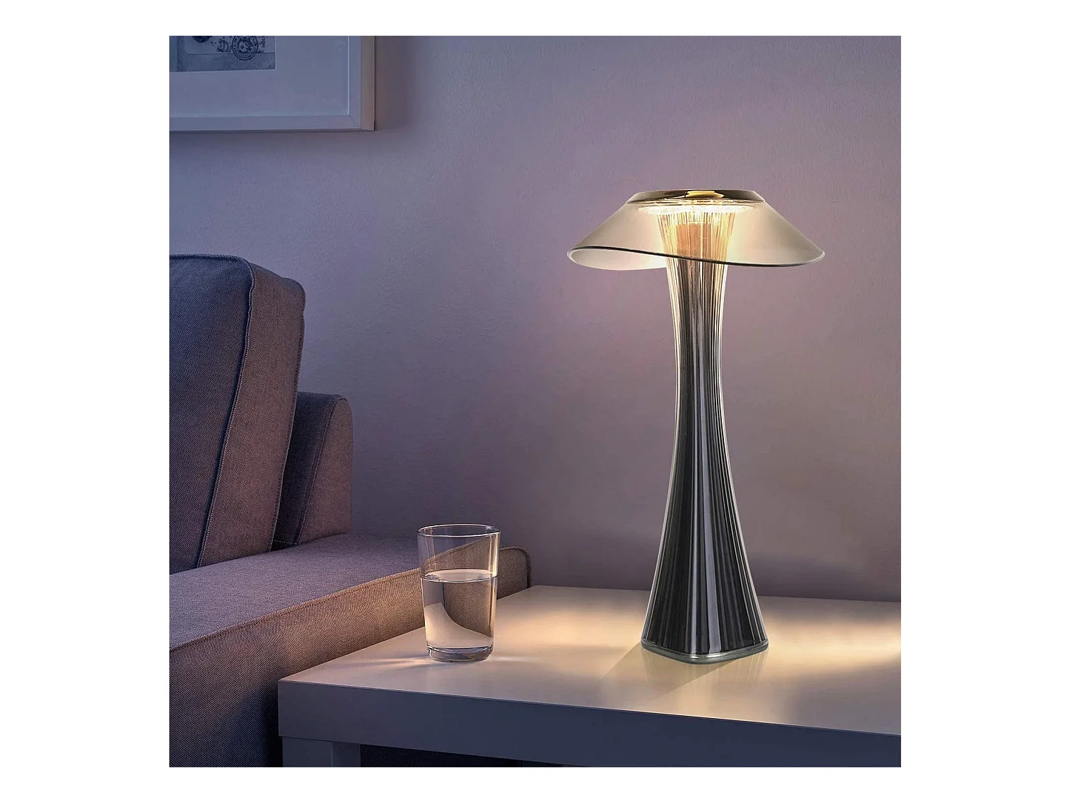 NETTLIFE Nachtlamp USB, oplaadbaar, aanraak LED tafellamp met variabele intensiteit, daglicht sfeer nachtkastje - lamp voor buiten gebruik.