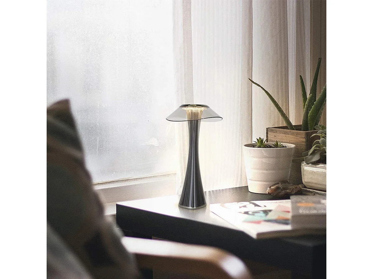 NETTLIFE Nachtlamp USB, oplaadbaar, aanraak LED tafellamp met variabele intensiteit, daglicht sfeer nachtkastje - lamp voor buiten gebruik.