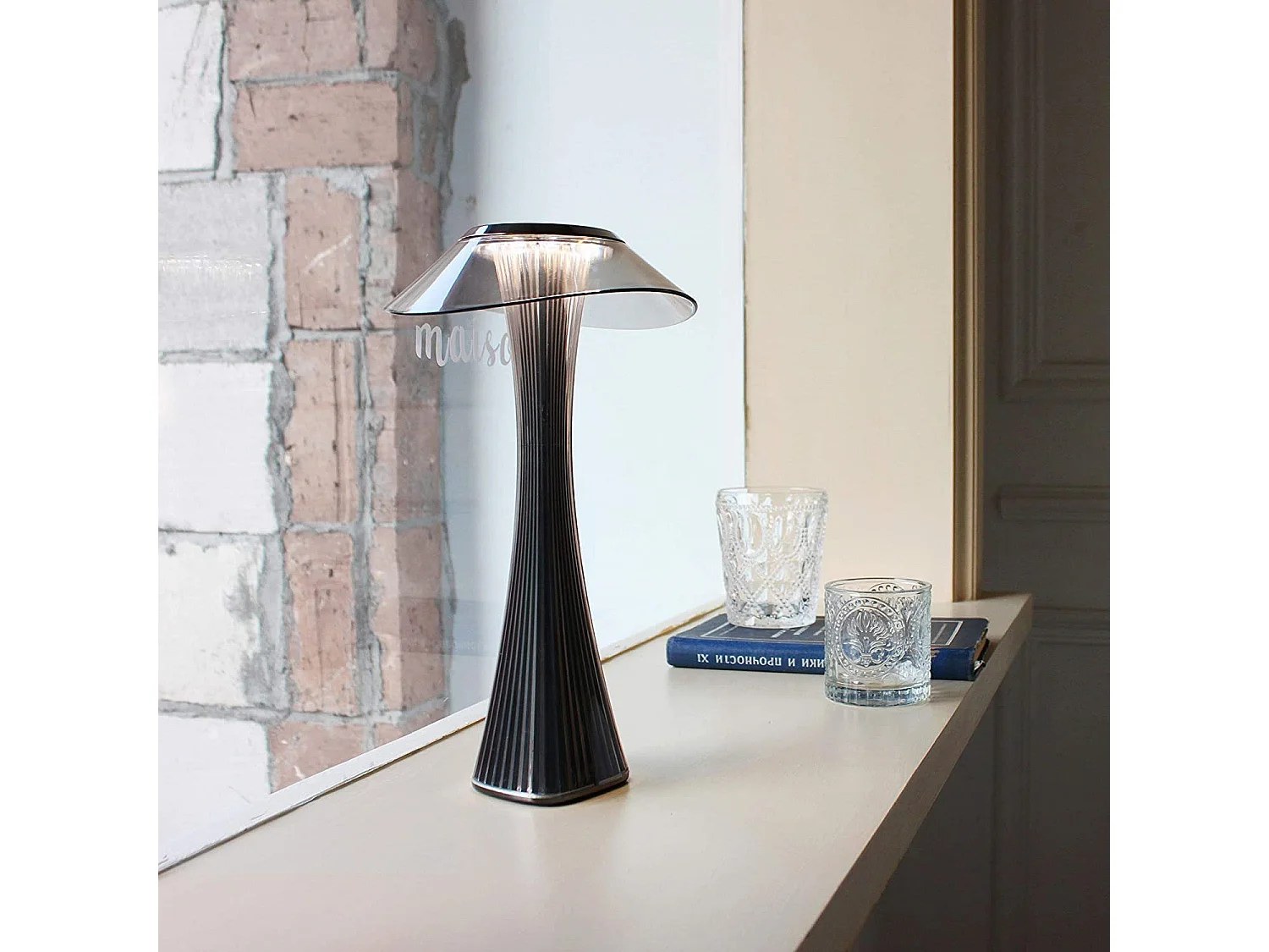 NETTLIFE Nachtlamp USB, oplaadbaar, aanraak LED tafellamp met variabele intensiteit, daglicht sfeer nachtkastje - lamp voor buiten gebruik.