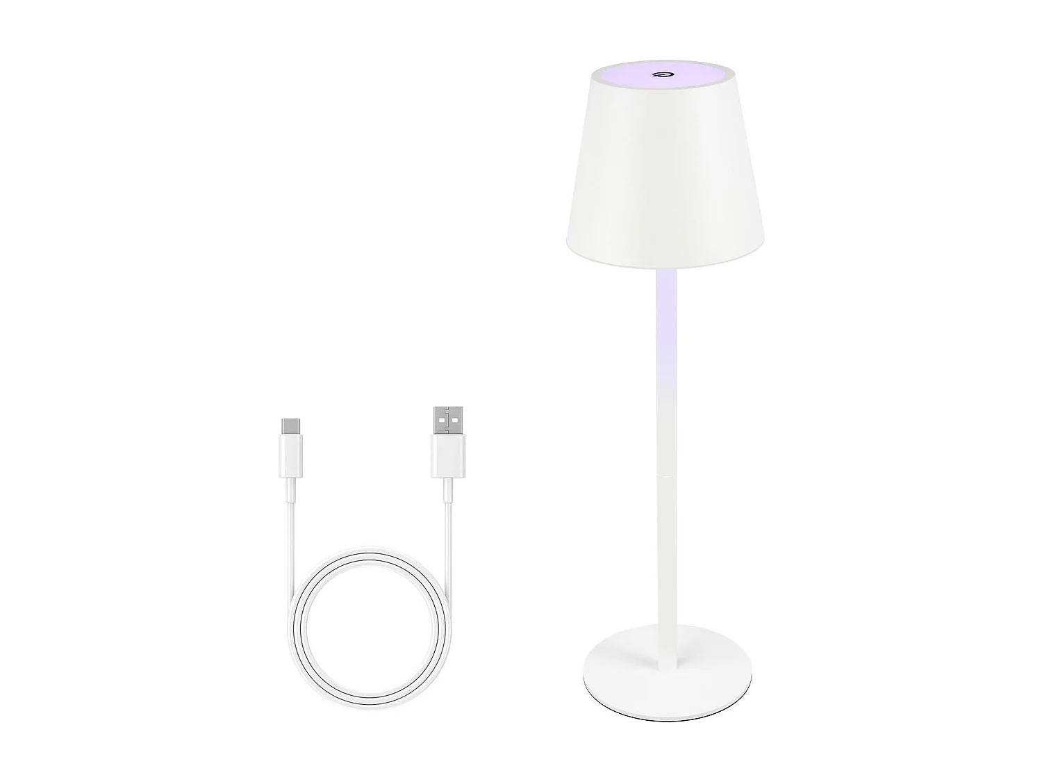 NETTLIFE Lampe de Chevet à Batterie sans Fil - LED RGB 2600mhA  Lampe de Table d'extérieur Rechargeable Tactile Dimmable Blanc  Lampe à Batterie USB