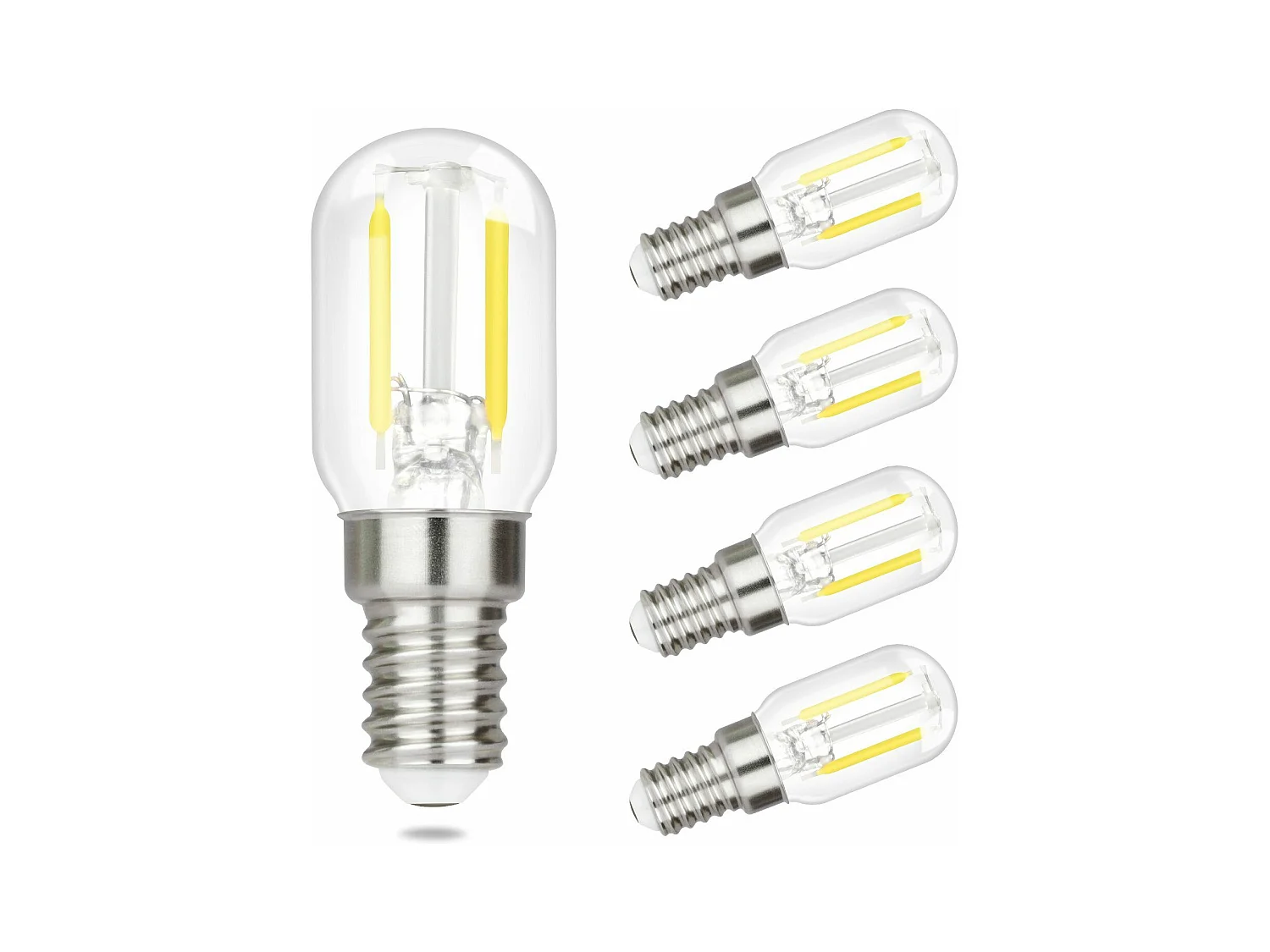 NETTLIFE Lot de 4 ampoules LED E14 blanc chaud : lampes vintage T22 2W rétro Edison à douille 2700K économie d'énergie