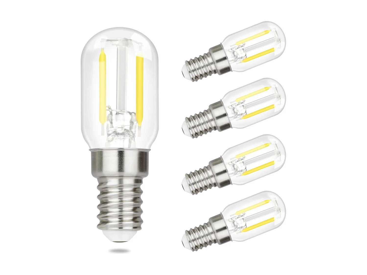 4 E14 LED Birnen Warmweiß Vintage Lampen T22 2w Retro Sockel 2700k Energiesparend