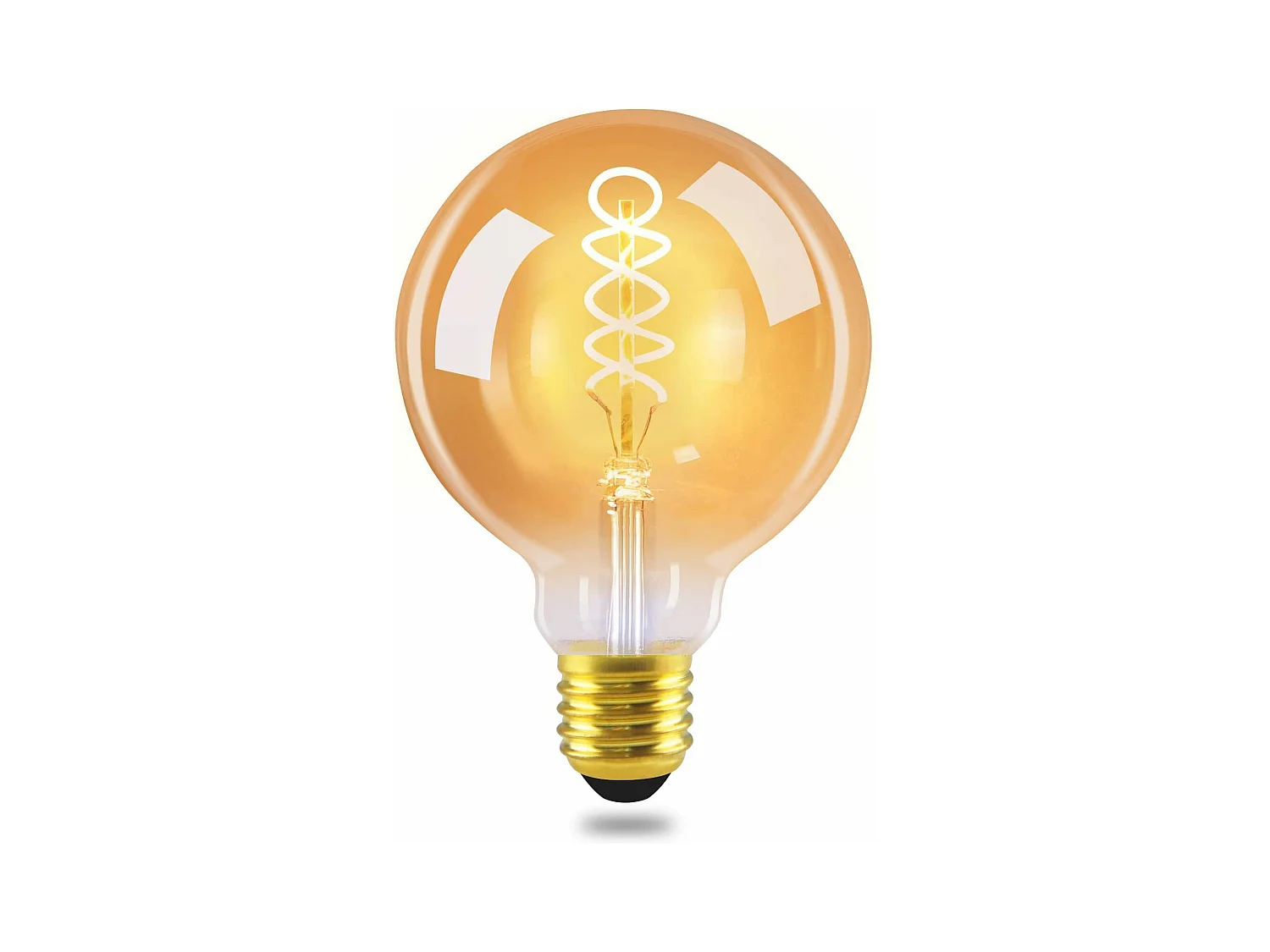NETTLIFE Lot de 1 ampoules LED E27 ampoule G95 vintage blanc chaud 4W 2200K Edison ampoule rétro à filament lampe à économie d'énergie pour maison