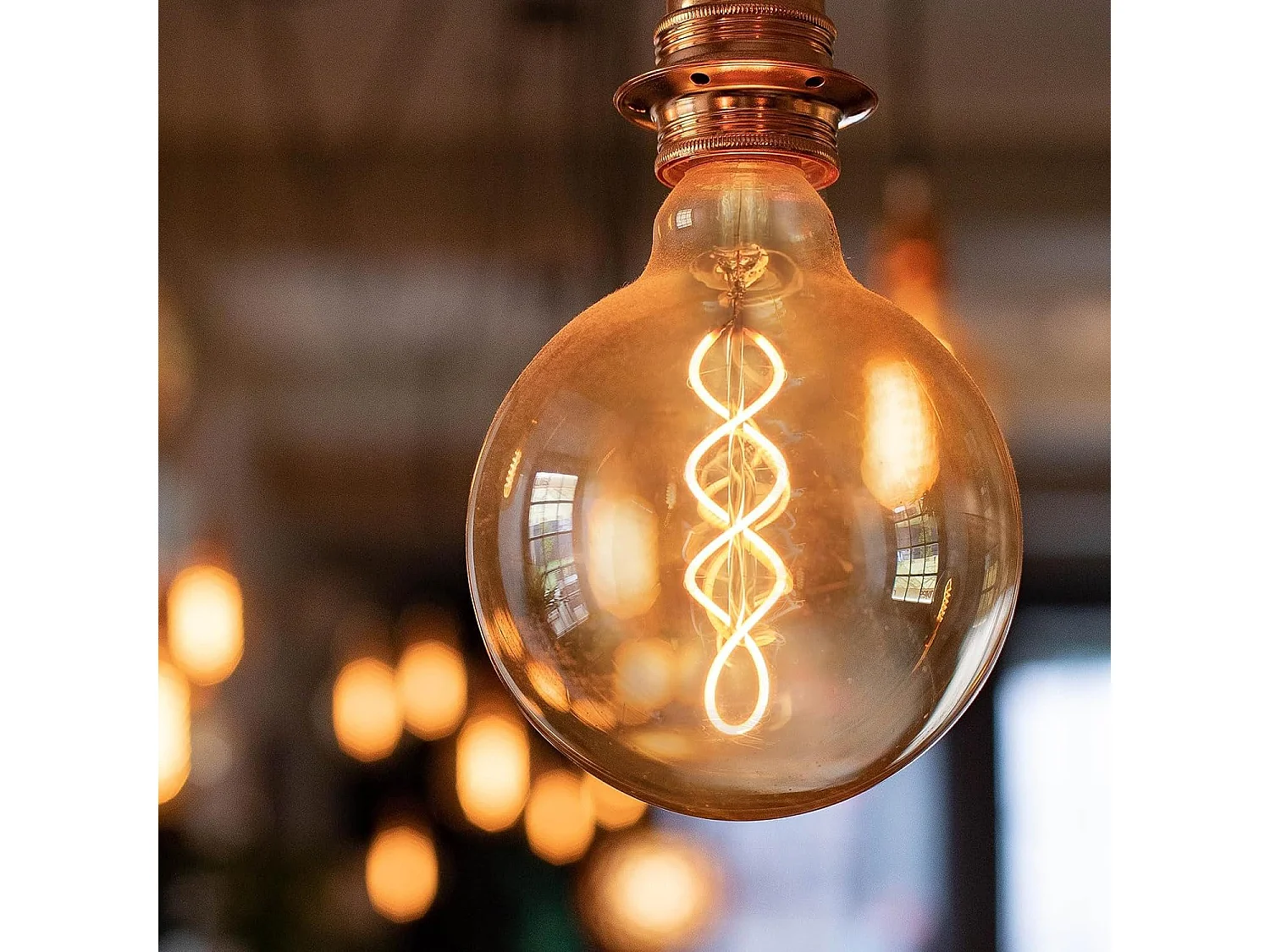 NETTLIFE Set van 1 LED - lampen E27, G95 vintage warm wit 4W 2200K Edison retro draadlamp, energiebesparende lamp voor huis.