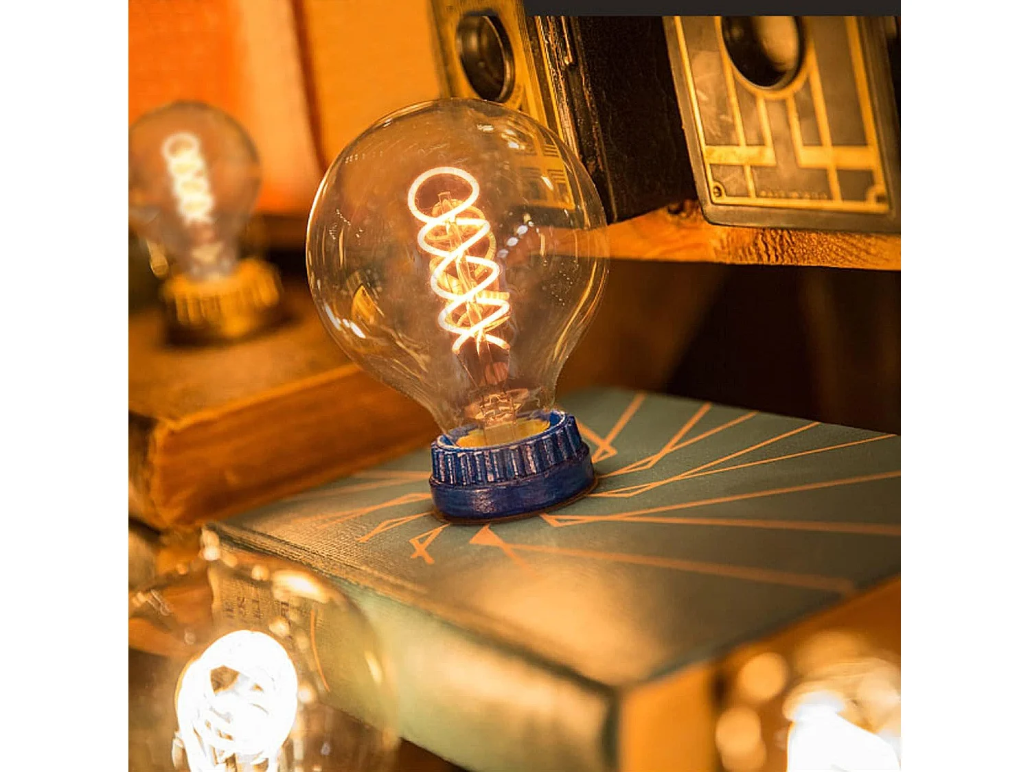 NETTLIFE Lot de 1 ampoules LED E27 ampoule G95 vintage blanc chaud 4W 2200K Edison ampoule rétro à filament lampe à économie d'énergie pour maison