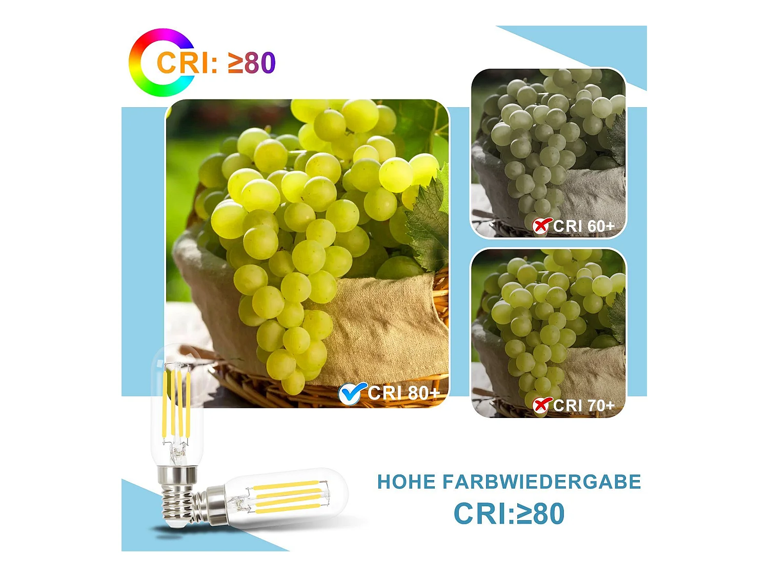 NETTLIFE Zestaw 2 sztuk E14 Cool White Vintage T25 4W 6000K Energooszczędna żarówka LED w stylu Edison z żarnikiem do szklanego okapu kuchennego